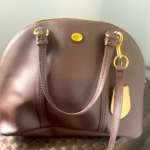 Coach Leather Domed Satchel F25671- Brown Leather